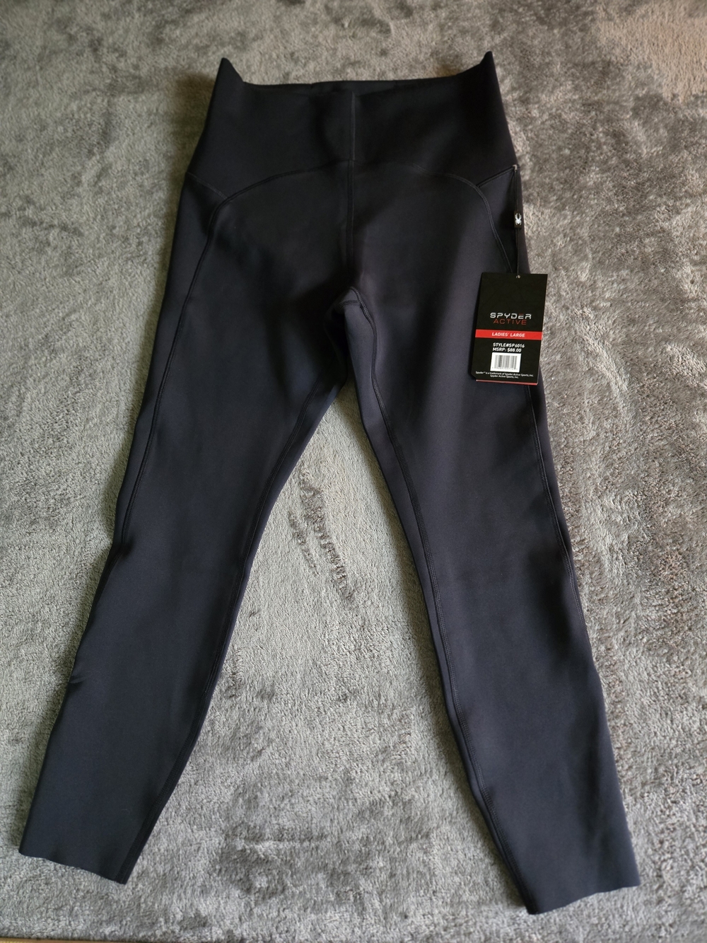 Spyder Black Performance Leggings with Brand Tag